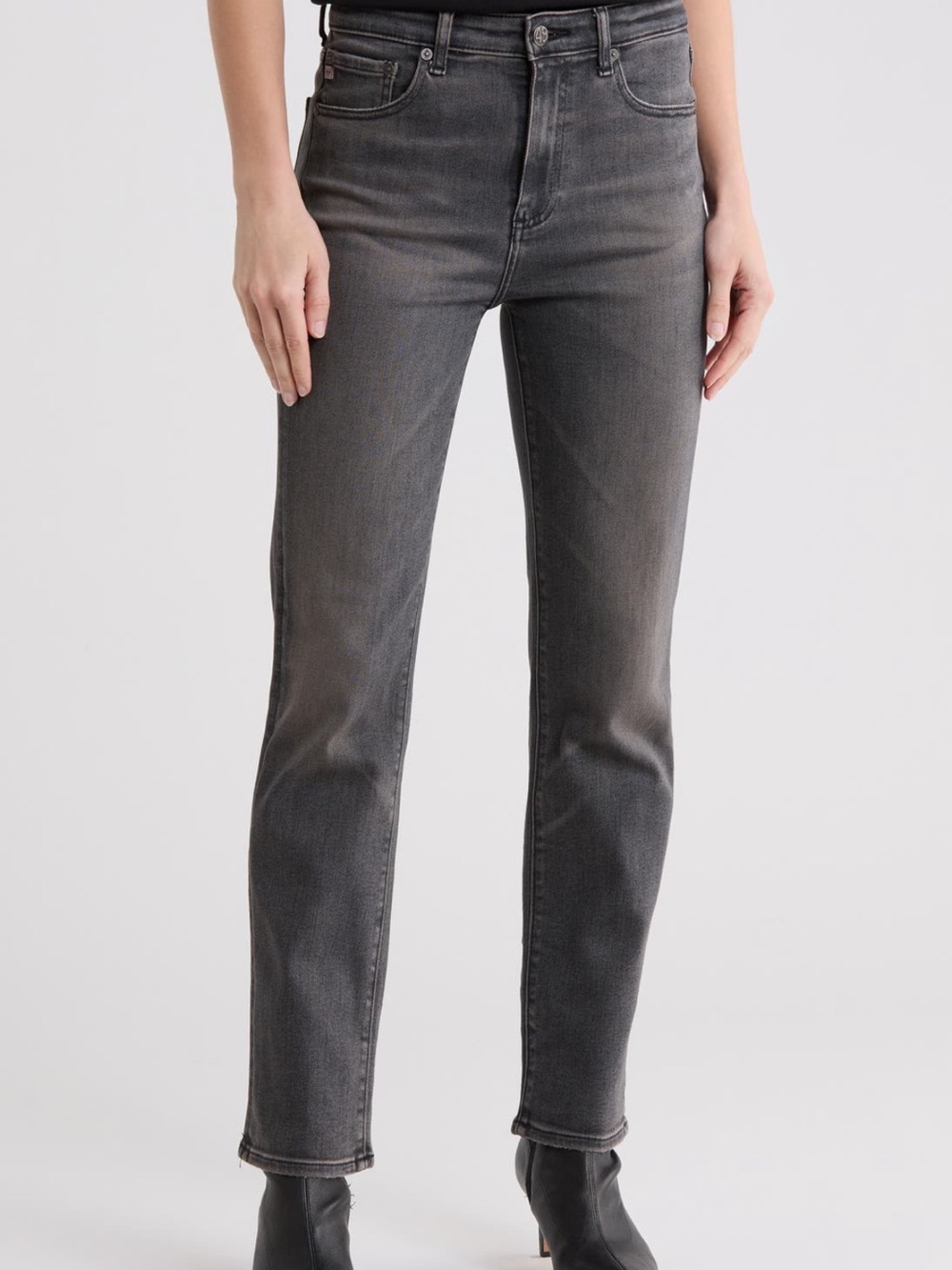 AG Adriano Goldschmied Straight-Leg Grey Jeans